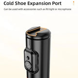 1.83M Selfie Stick Tripod for Vlogging, Aluminum Telescoping Smartphone Holder with Wireless BT Remote Control, Extendable Cellphone Tripod Cold Shoe Accessories, Adjustable Phone Content Creator Tool, Stocking Fillers Gift
